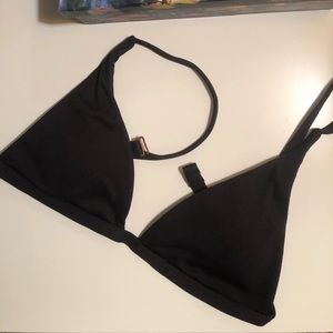 Simple black bikini top